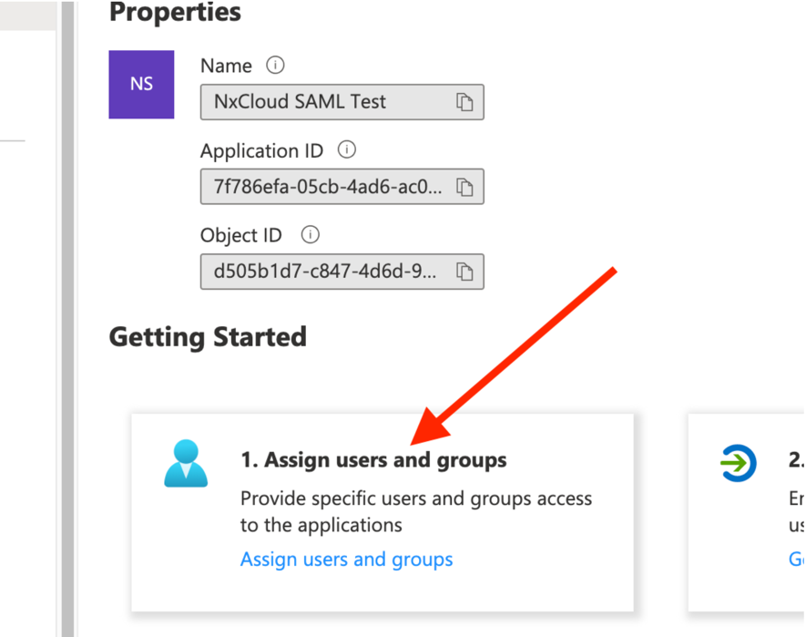 Assign users and groups to application
