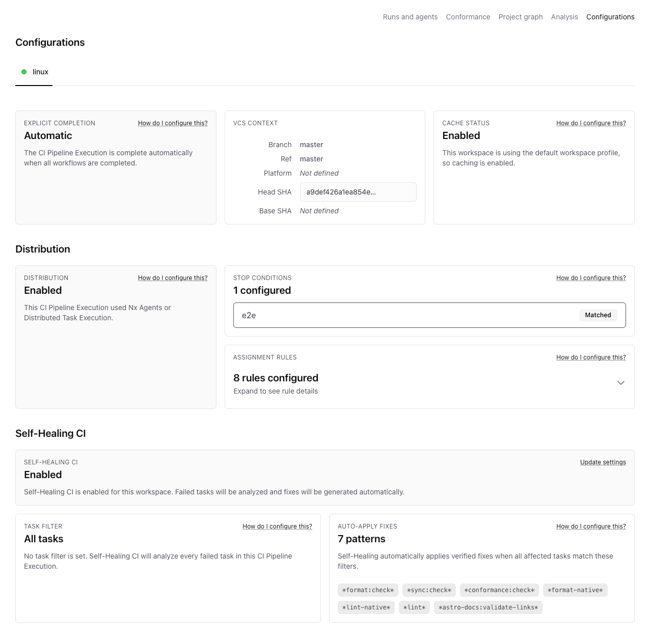 CIPE configuration view