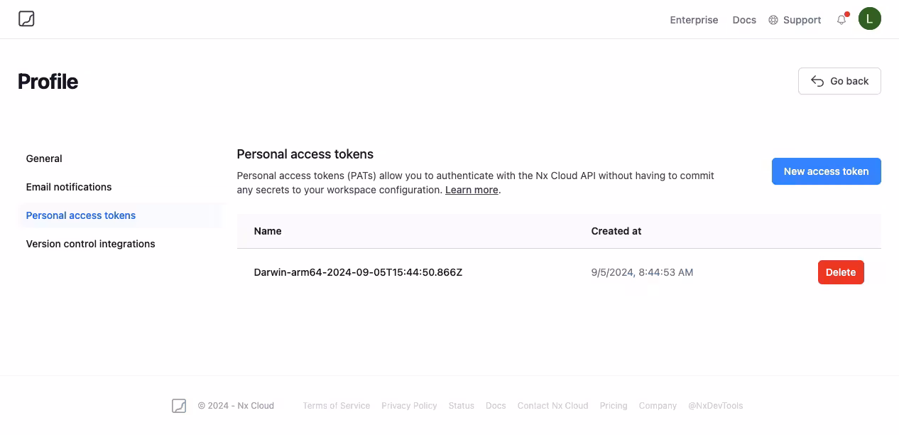 Personal Access Tokens