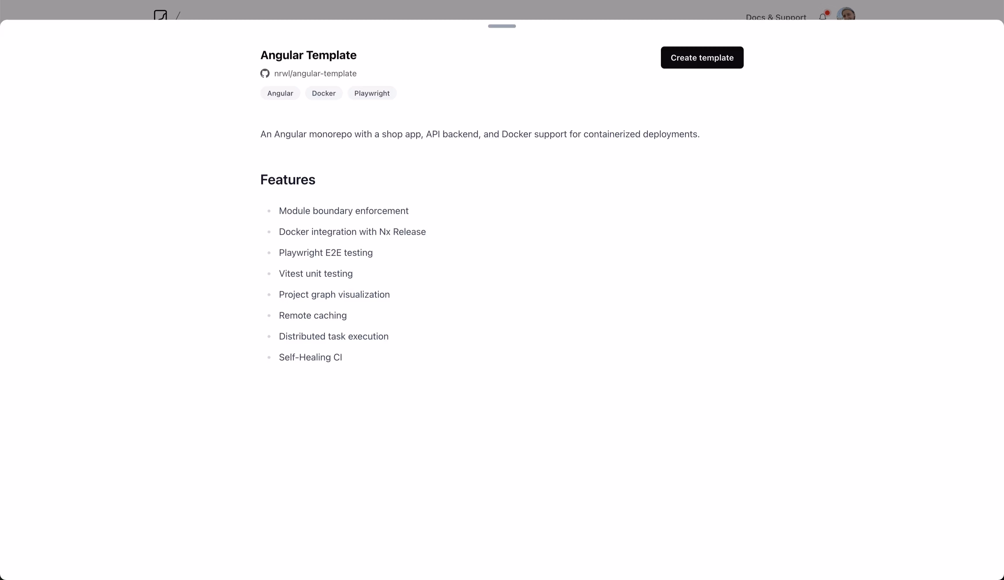 Template info sheet