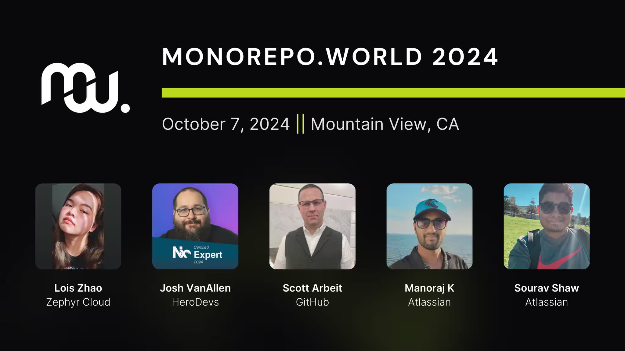 Announcing your Monorepo World Speakers