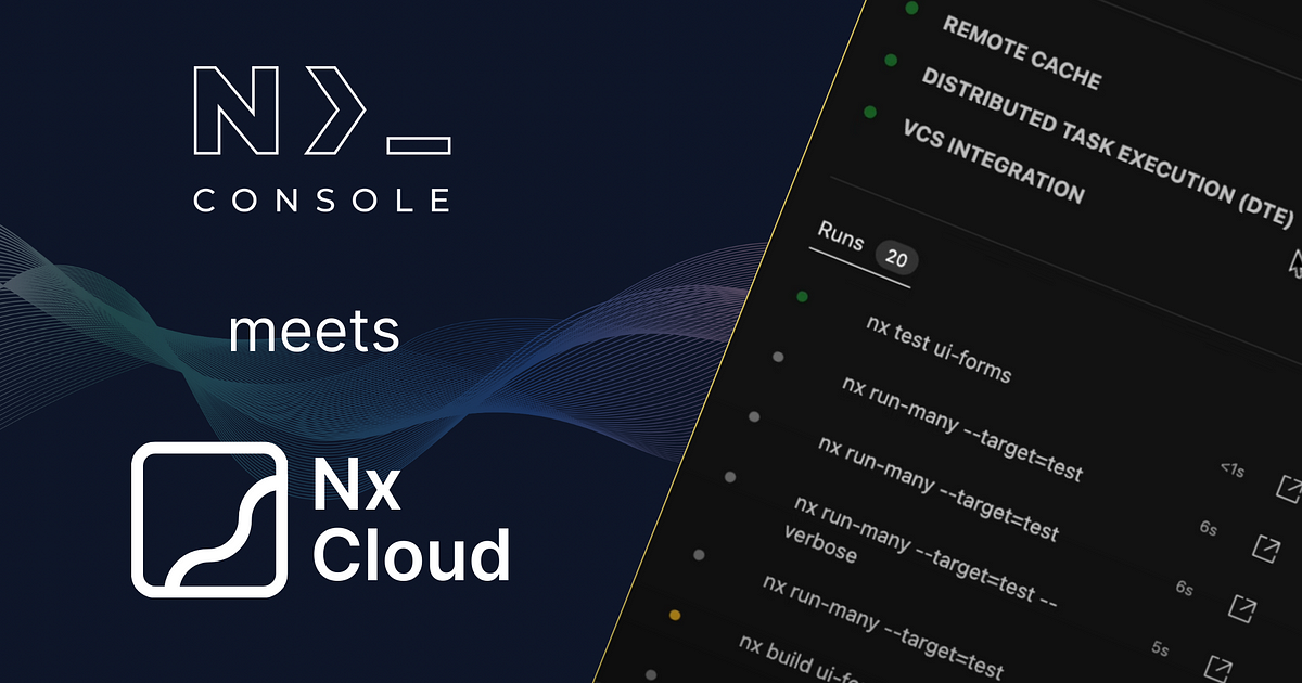Nx Console meets Nx Cloud | Nx Blog
