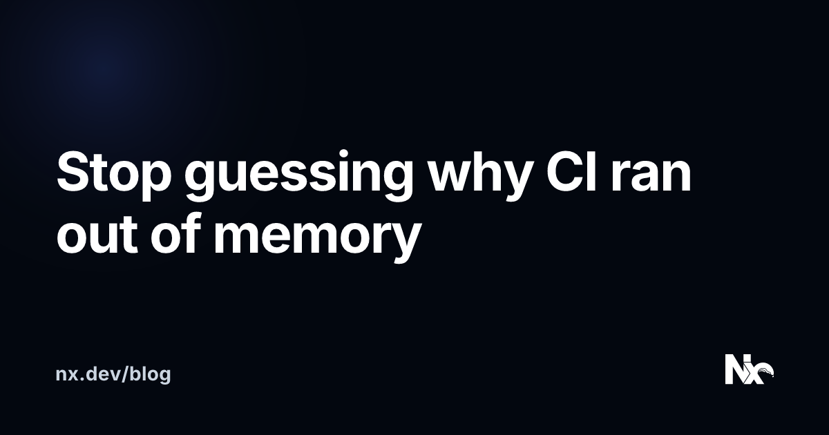 Your CI Just Got a Vitals Monitor: Resource Usage for Every Org