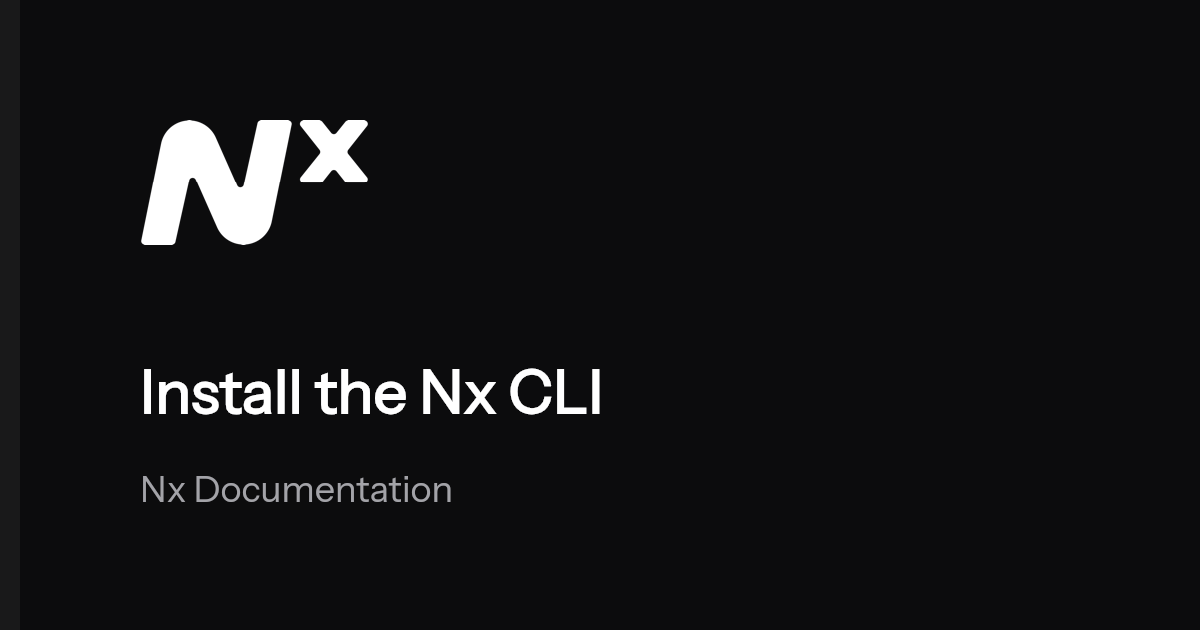 Nx Install Installation | Nx